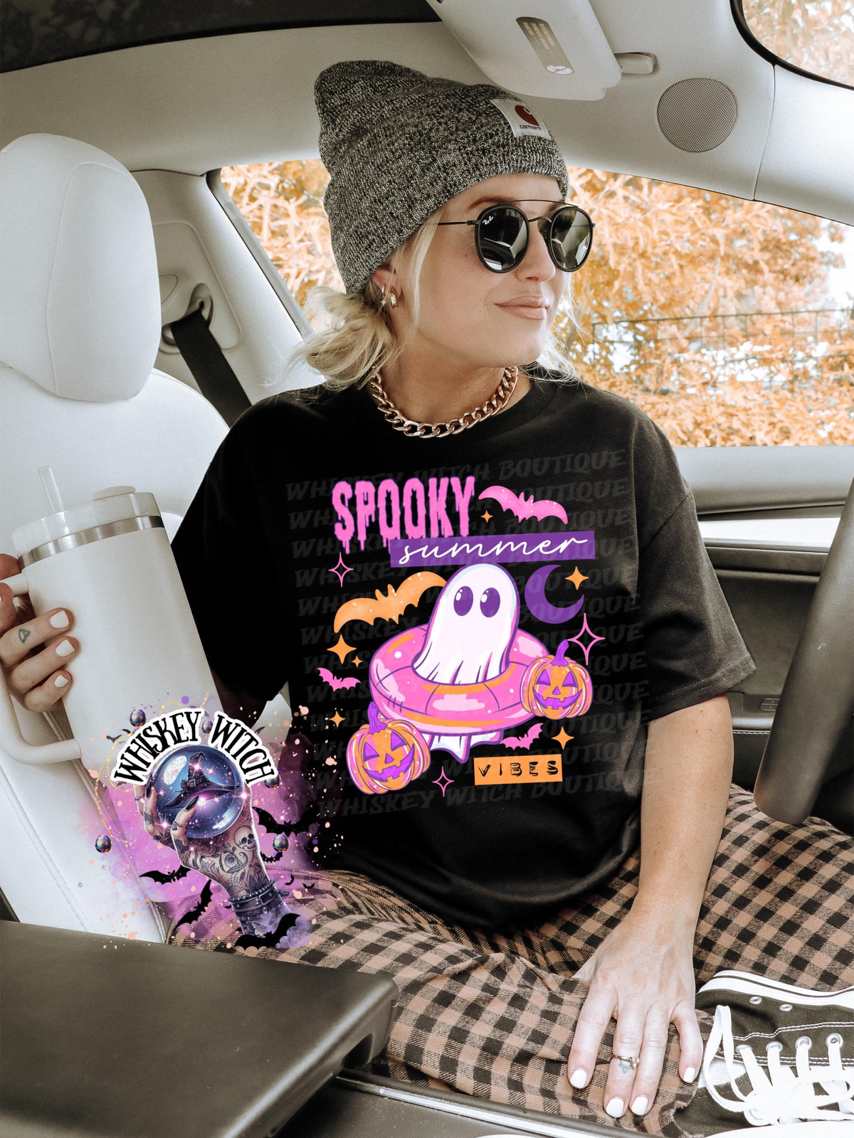 Spooky Summer Shirt, Ghost Pool Float Graphic Tee for Women, Summerween, gift for her