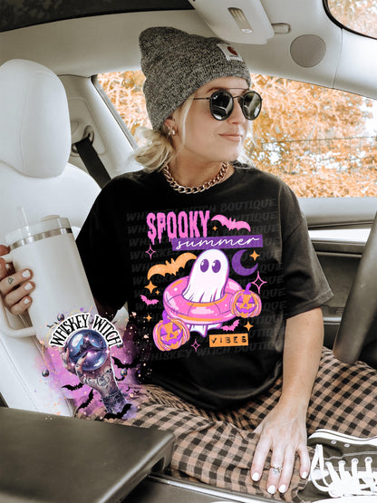 Spooky Summer Shirt, Ghost Pool Float Graphic Tee for Women, Summerween, gift for her