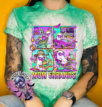 Spooky Mom Shirt, Mom Errands Ghost Tee, Funny Handmade Graphic T-Shirt Summerween