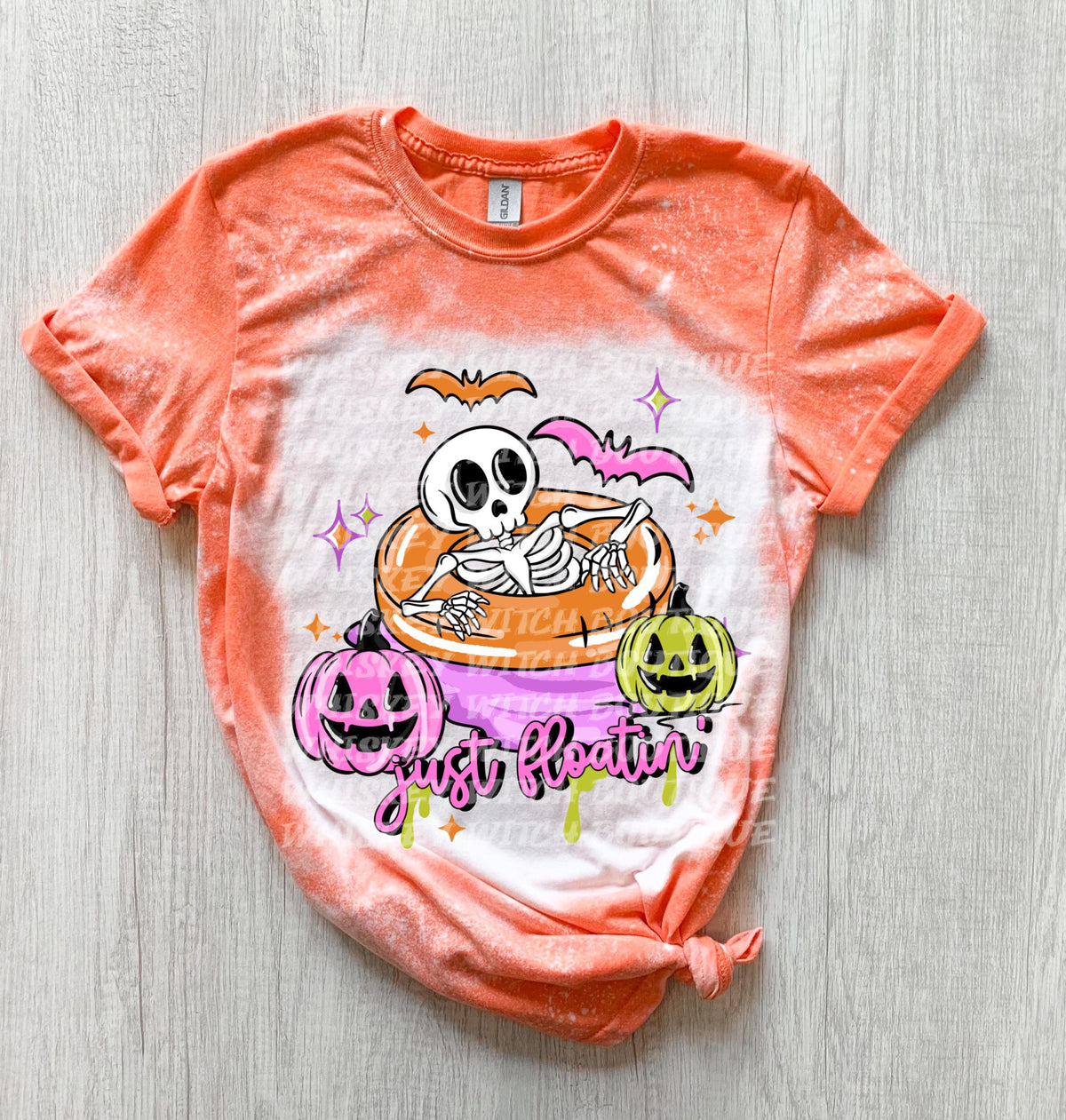 Spooky Summer Shirt, Cute Skeleton Pool Float Tee, Summerween Graphic T-Shirt