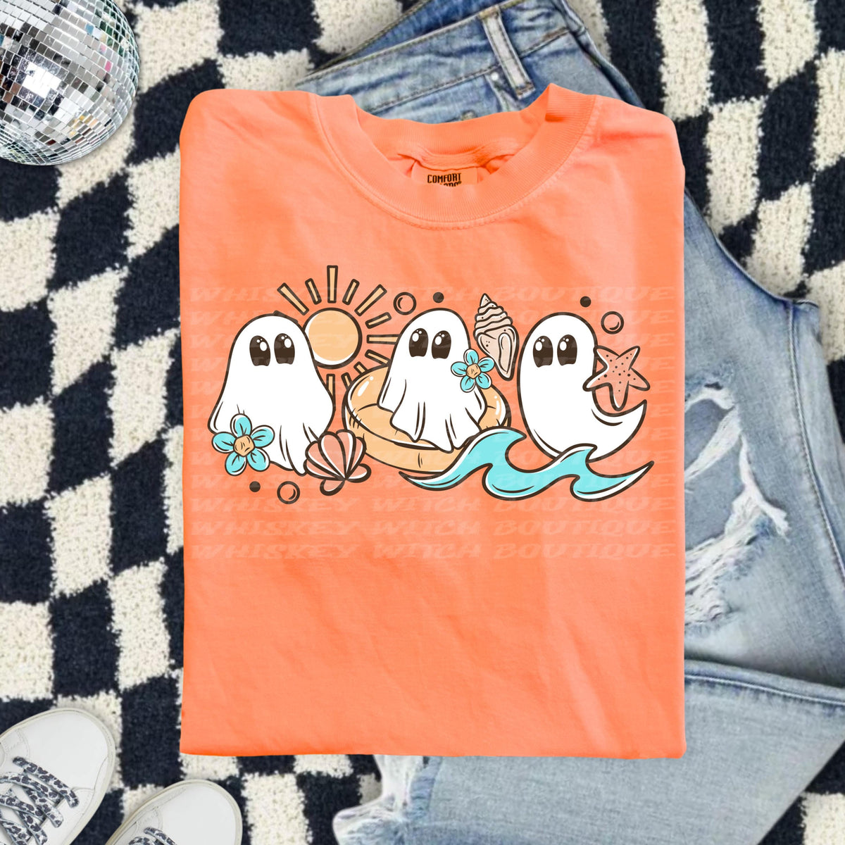 Spooky Summer Shirt, Comfort Colors Ghost Beach Tee