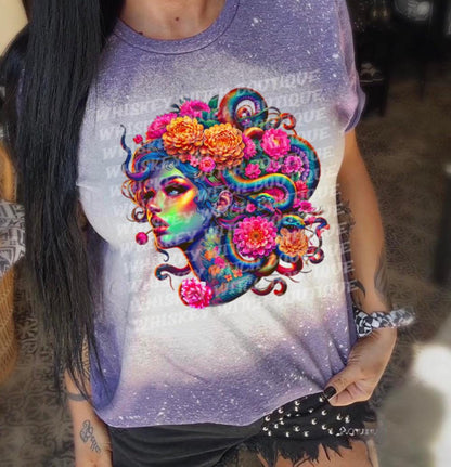 Medusa Gothic T Shirt | bleached tee | soft tee | retro | vintage | spooky | unique gift idea | motivational