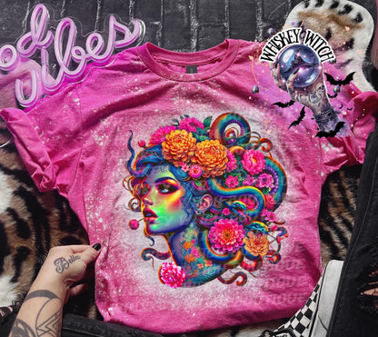 Medusa Gothic T Shirt | bleached tee | soft tee | retro | vintage | spooky | unique gift idea | motivational