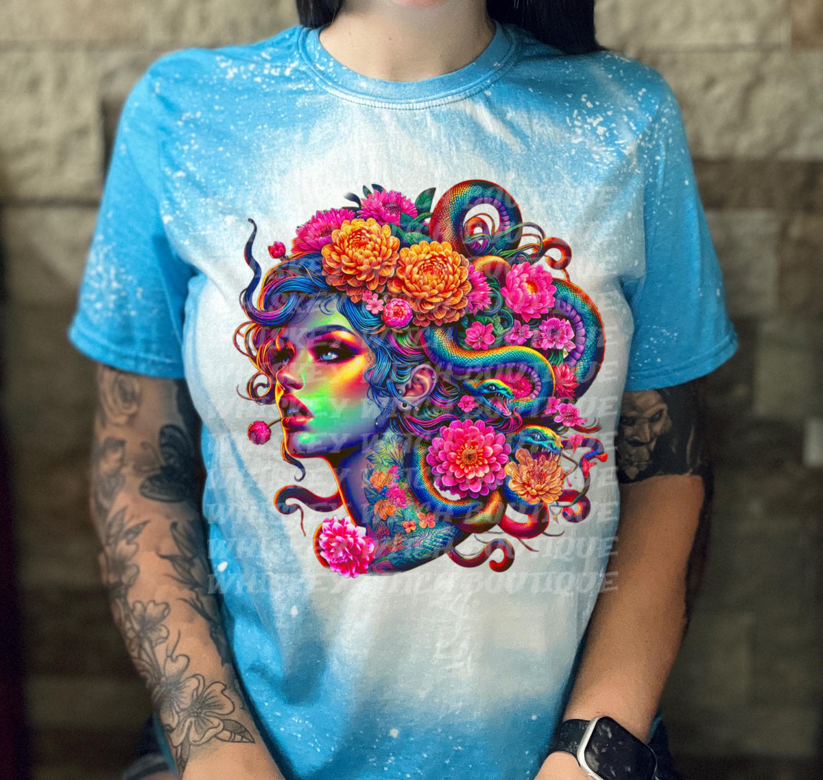 Medusa Gothic T Shirt | bleached tee | soft tee | retro | vintage | spooky | unique gift idea | motivational