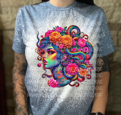 Medusa Gothic T Shirt | bleached tee | soft tee | retro | vintage | spooky | unique gift idea | motivational