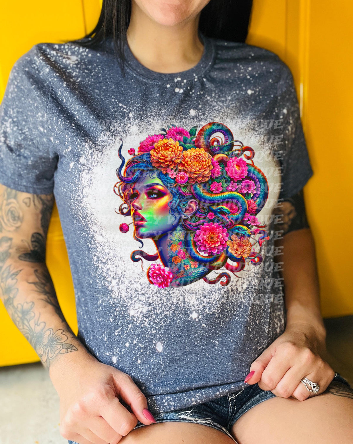 Medusa Gothic T Shirt | bleached tee | soft tee | retro | vintage | spooky | unique gift idea | motivational