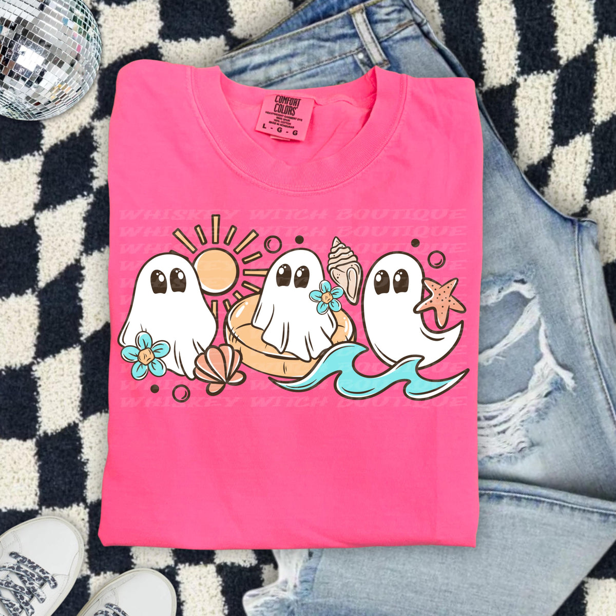Spooky Summer Shirt, Comfort Colors Ghost Beach Tee
