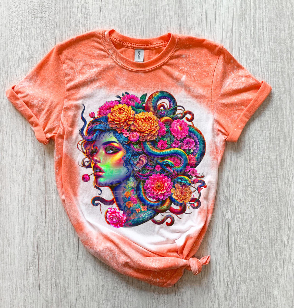 Medusa Gothic T Shirt | bleached tee | soft tee | retro | vintage | spooky | unique gift idea | motivational