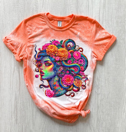 Medusa Gothic T Shirt | bleached tee | soft tee | retro | vintage | spooky | unique gift idea | motivational