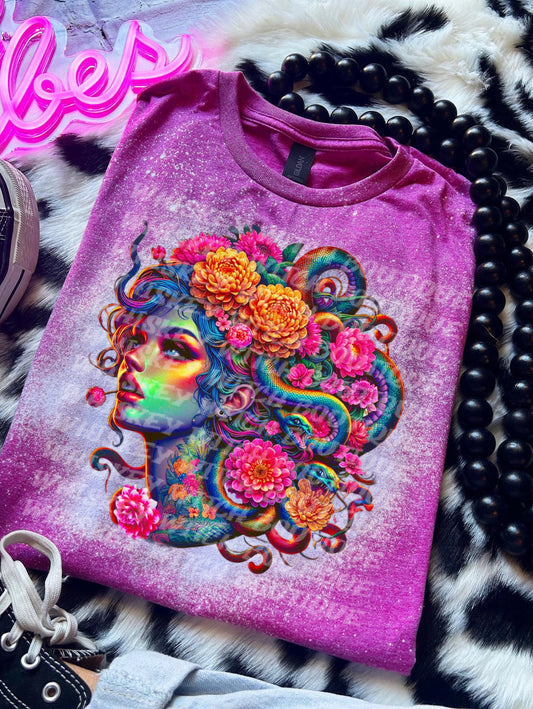 Medusa Gothic T Shirt | bleached tee | soft tee | retro | vintage | spooky | unique gift idea | motivational