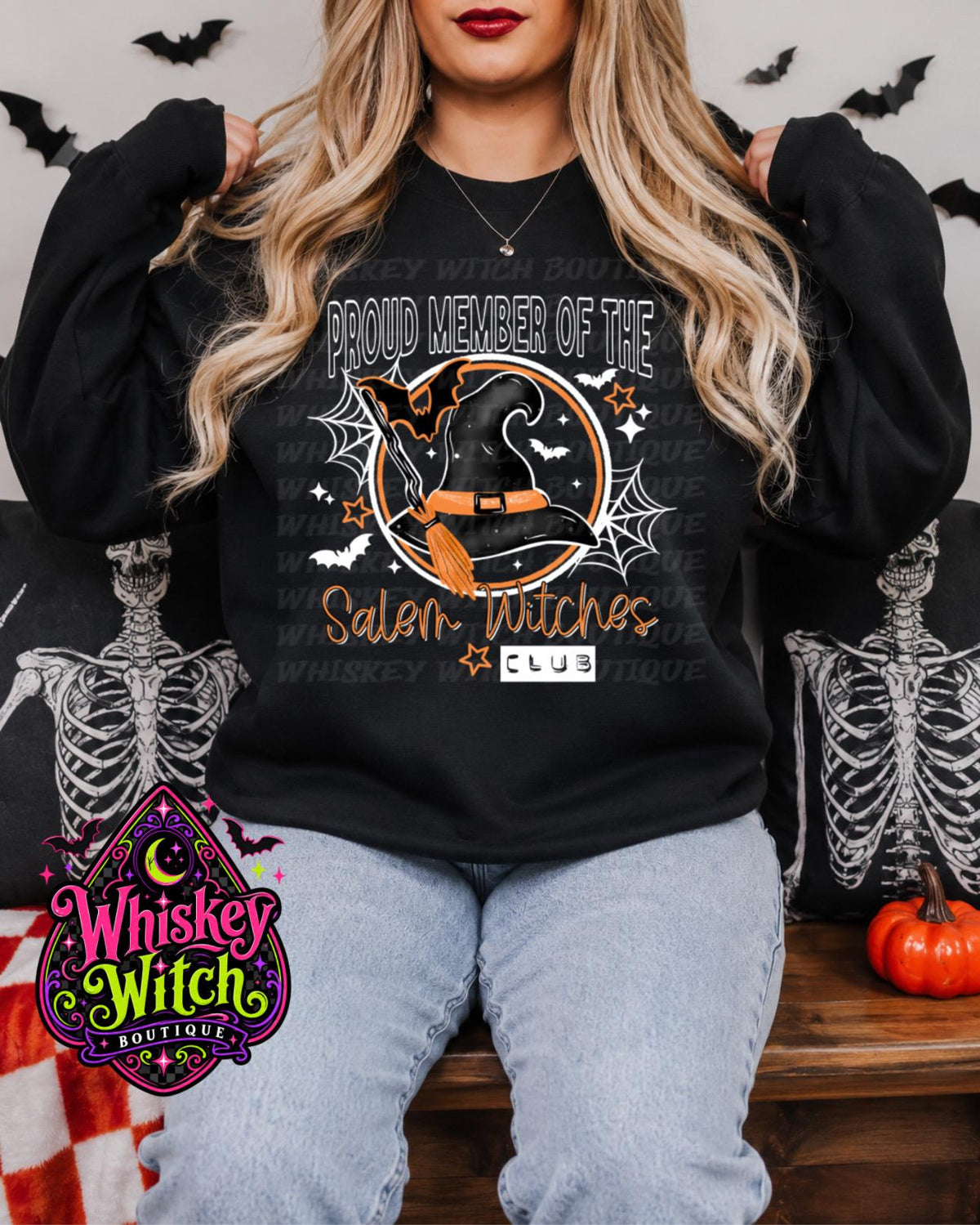 Witchy Salem Witch Shirt, Proud Member Witches Club Tee | Sweatshirt or Hoodie Halloween shirt