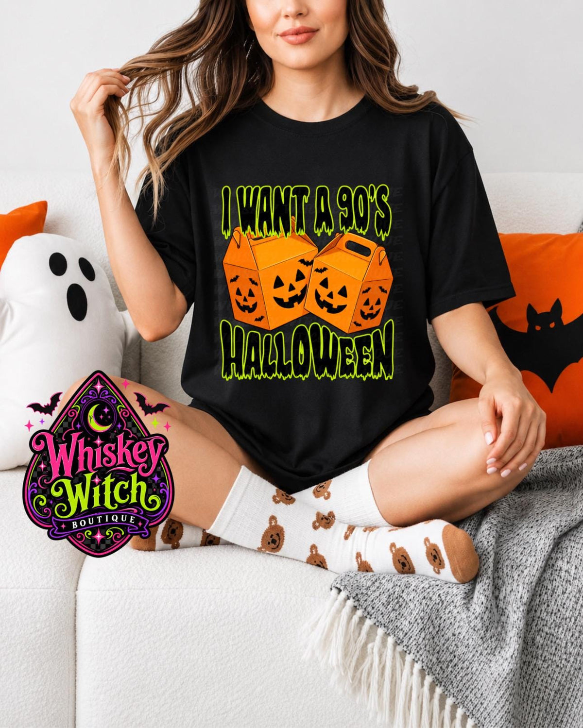 90s Halloween Comfort Colors Shirt, Retro Pumpkin Takeout Graphic