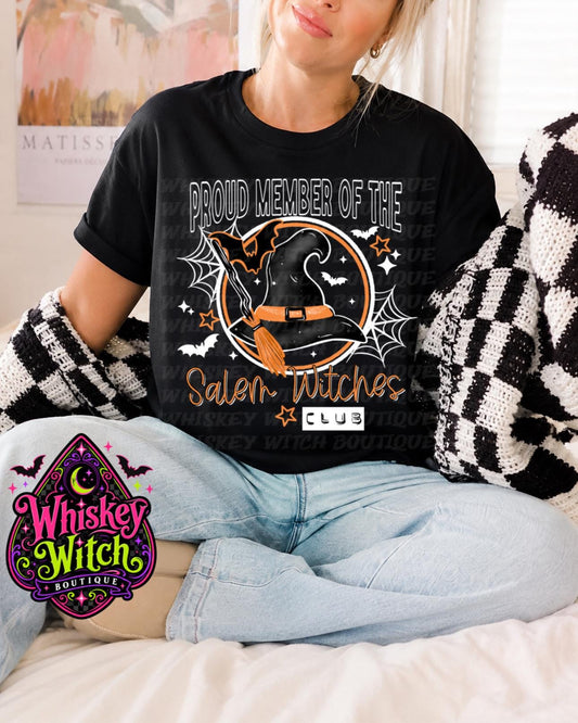 Witchy Salem Witch Shirt, Proud Member Witches Club Tee | Sweatshirt or Hoodie Halloween shirt