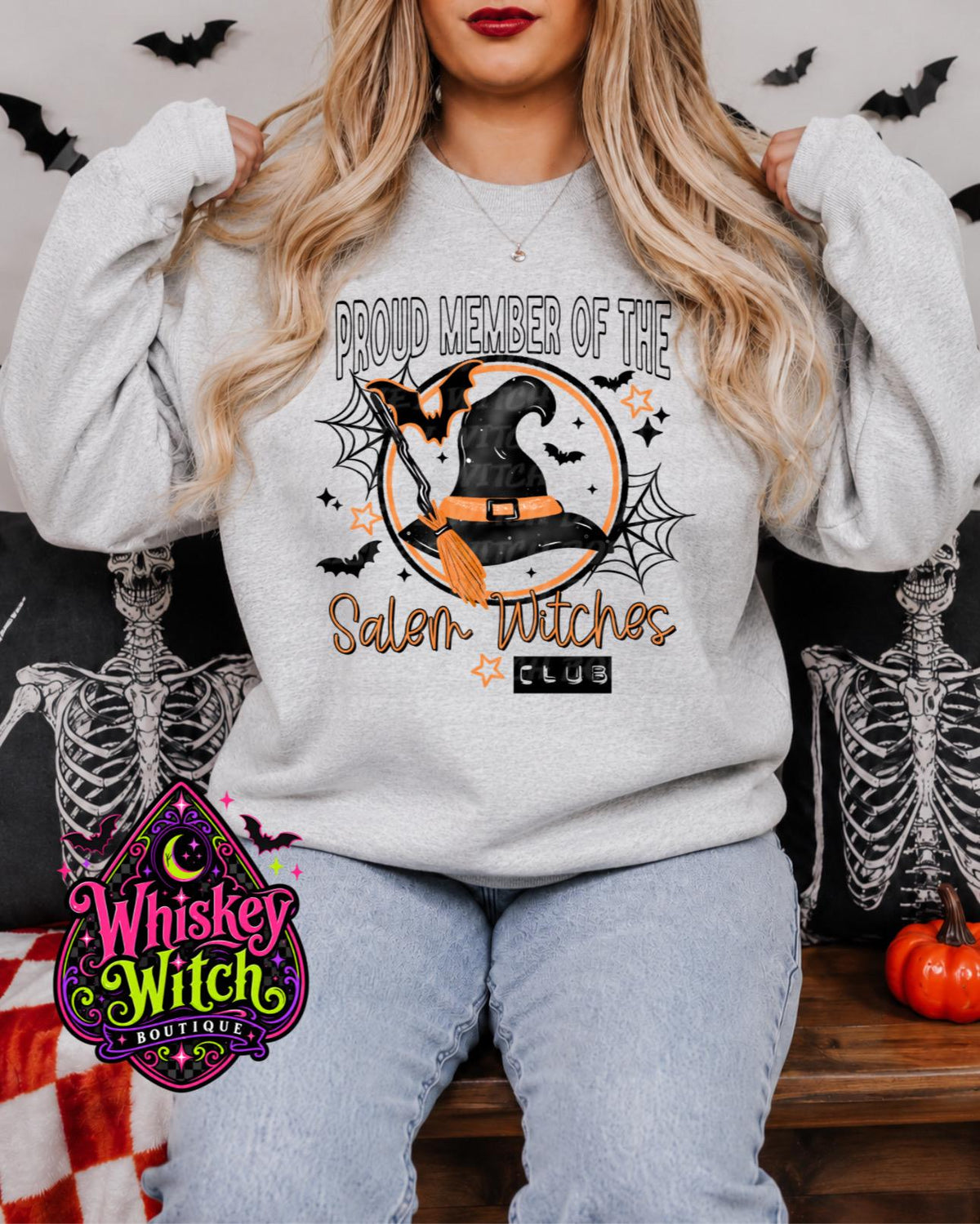 Witchy Salem Witch Shirt, Proud Member Witches Club Tee | Sweatshirt or Hoodie Halloween shirt