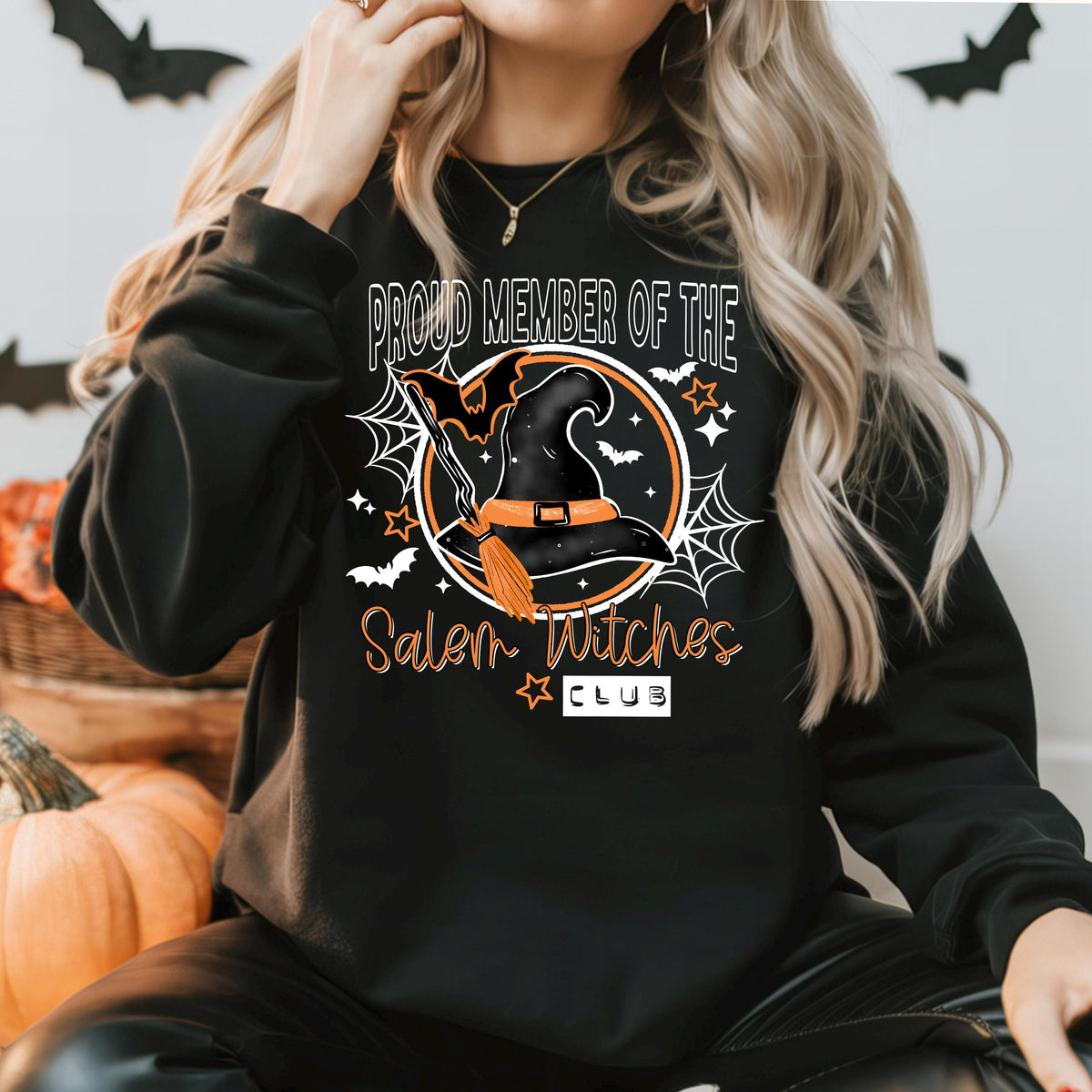 Witchy Salem Witch Shirt, Proud Member Witches Club Tee | Sweatshirt or Hoodie Halloween shirt