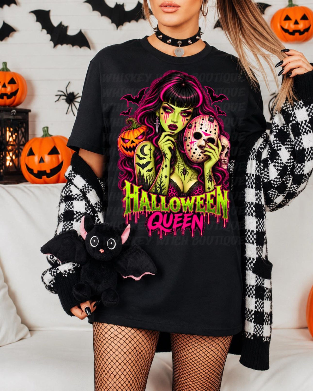 Halloween Queen Shirt, Gothic Horror Graphic Tee, Crewneck Sweatshirt or Hoodie
