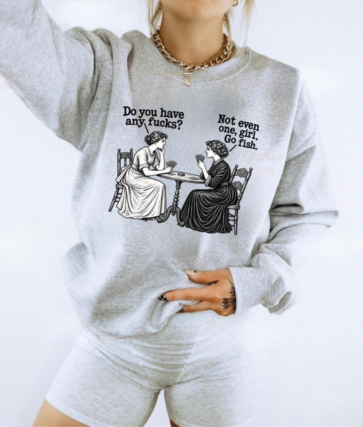 No Fucks Given Sweatshirt, Do You Have Any Fucks Funny Graphic Crewneck, Sarcastic Vintage Humor Shirt