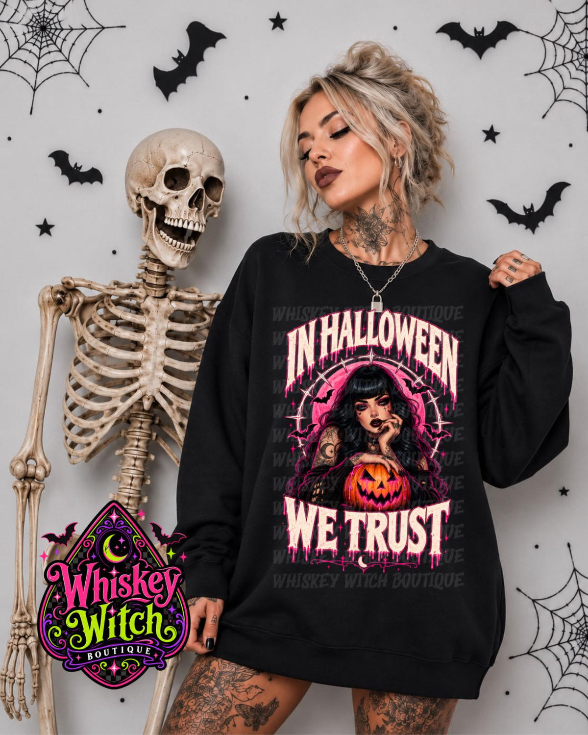 Gothic Halloween Shirt – In Halloween We Trust Graphic Tee, Sweatshirt or Hoodie